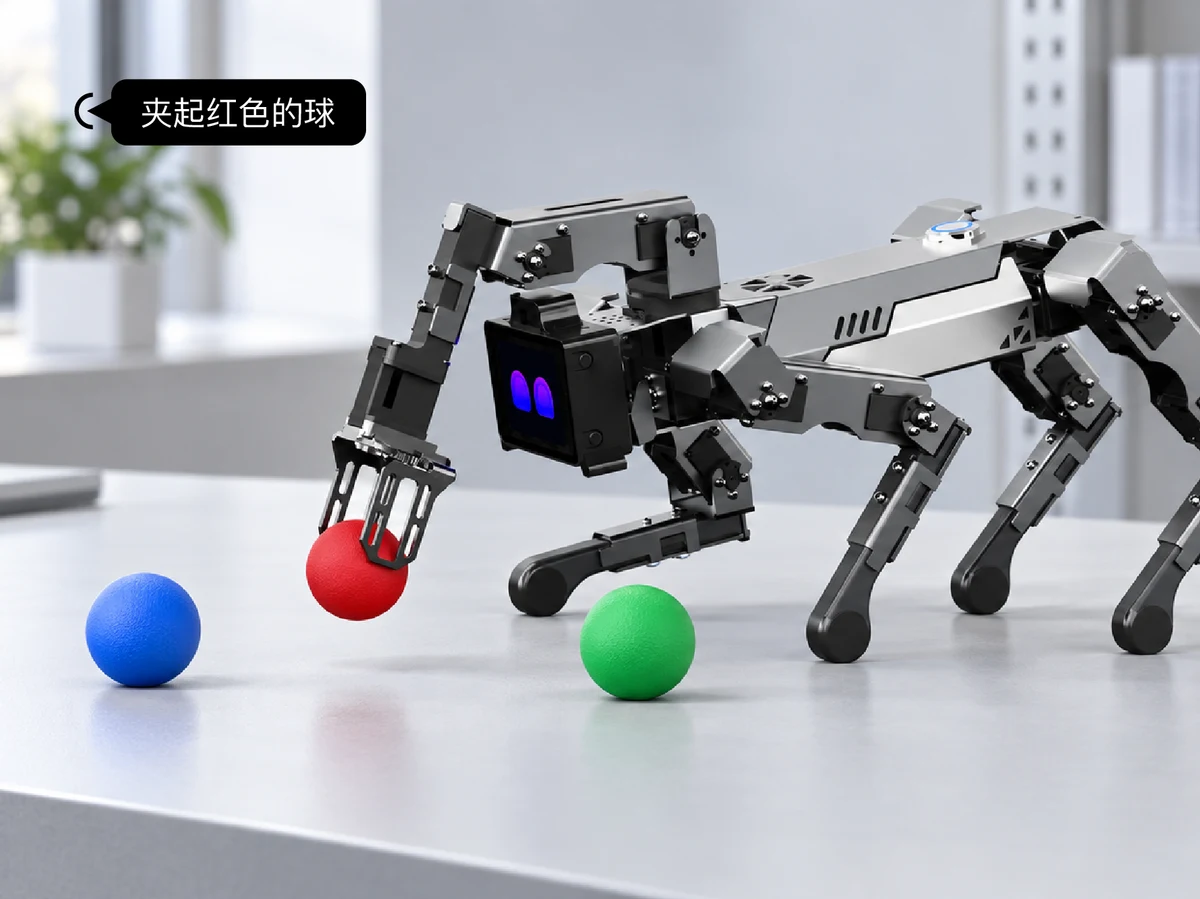 XGO-mini2S 根据指令夹起红色小球